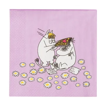 Verliefde Moomin papieren servet 33x33 cm - 20-pack - Moomin Arabia