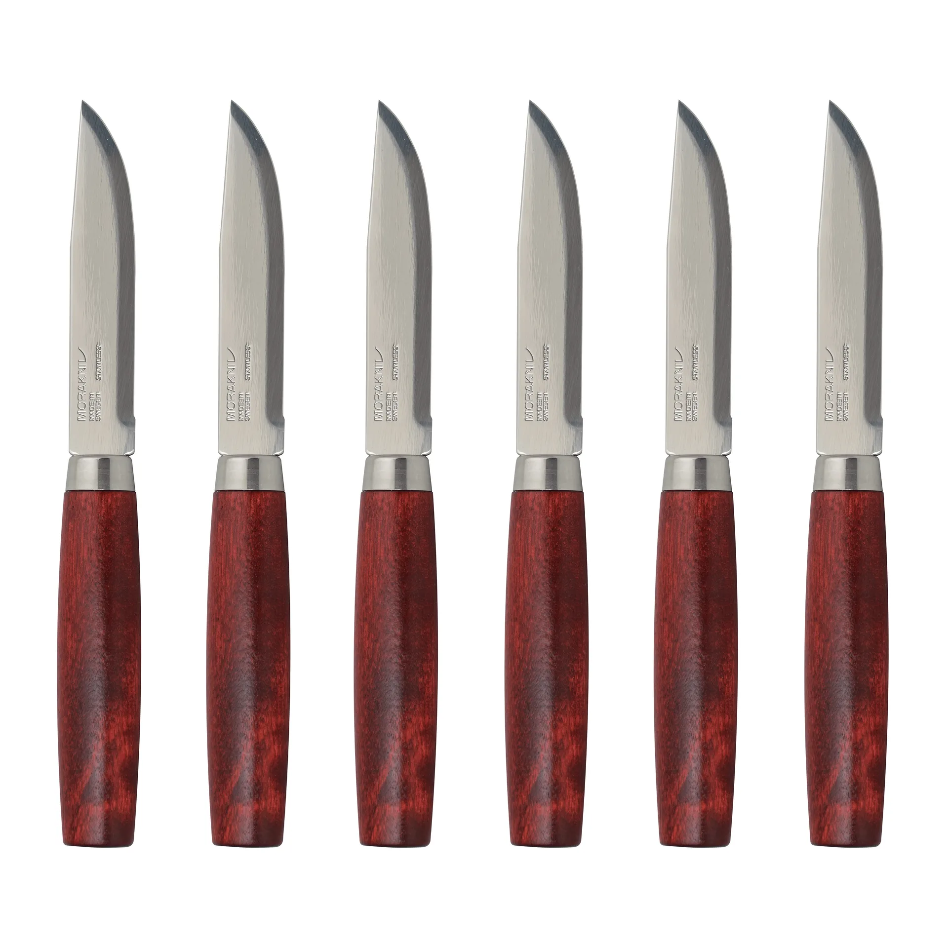 Morakniv Classic Steak Knife 6-pack, Rood Morakniv