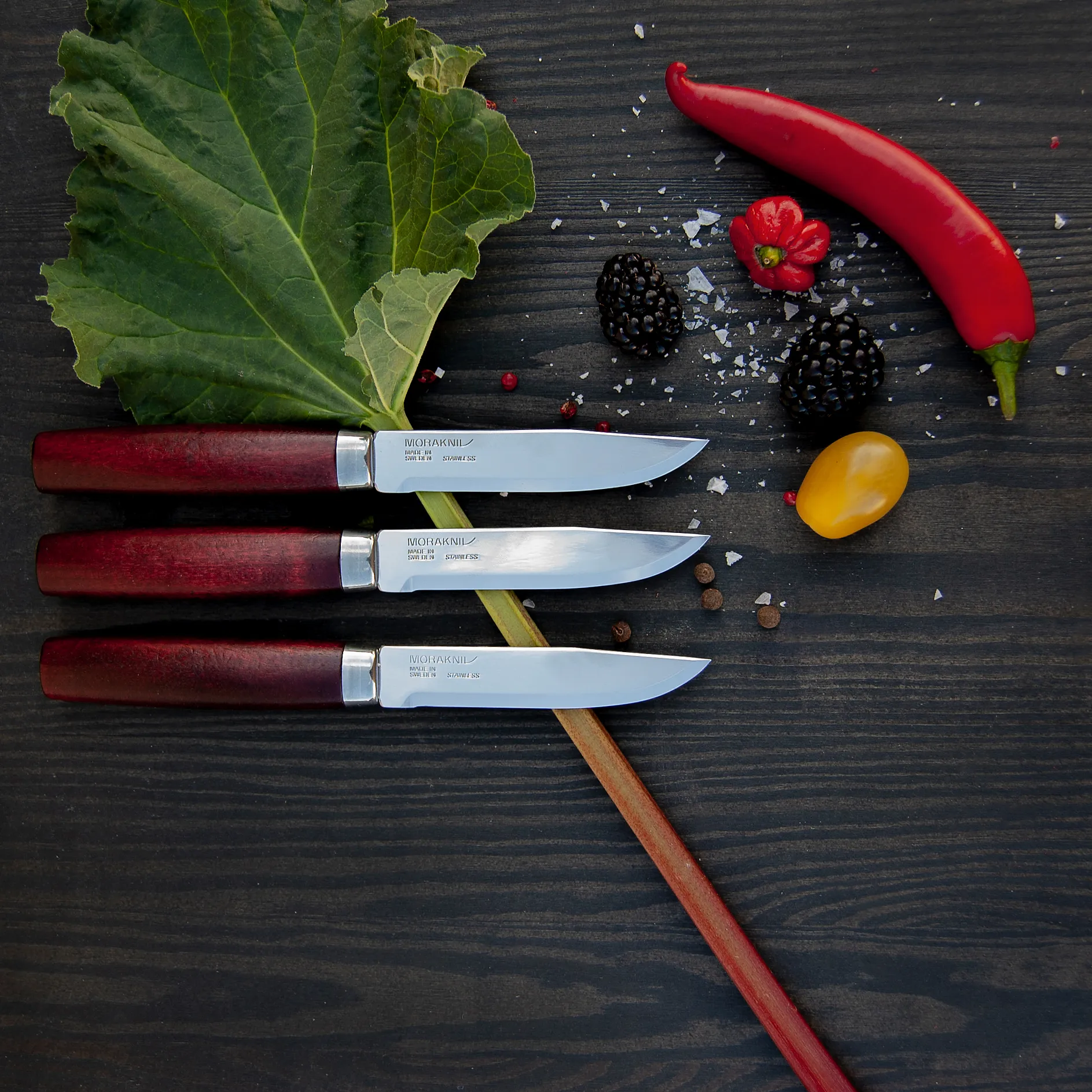Morakniv Classic Steak Knife 6-pack, Rood Morakniv
