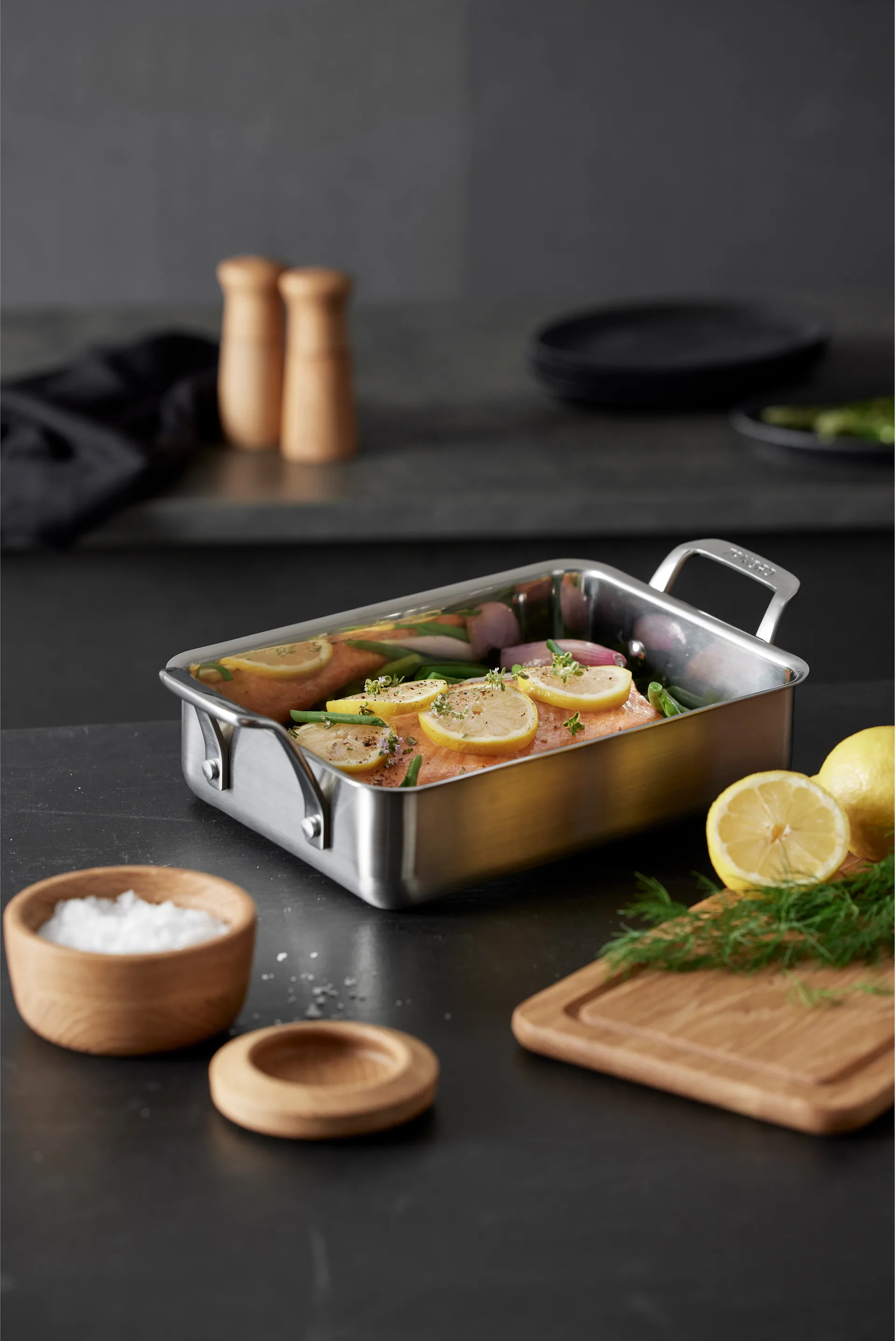 79NORD ovenpan met rooster 40x25x10 cm, Roestvrij staal Morsø