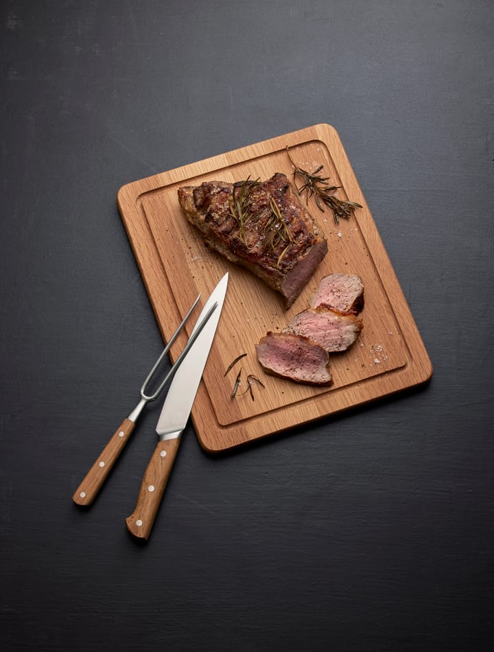 Foresta steakvork 28 cm, Roestvrij staal-eikenhout Morsø