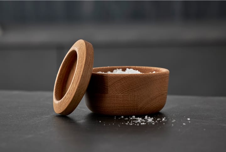 Kit zoutpot met deksel, Eikenhout Morsø