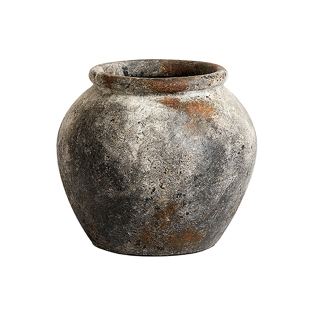 MUUBS Echo pot 25 cm Ø30 cm h25 cm Roest-grijs