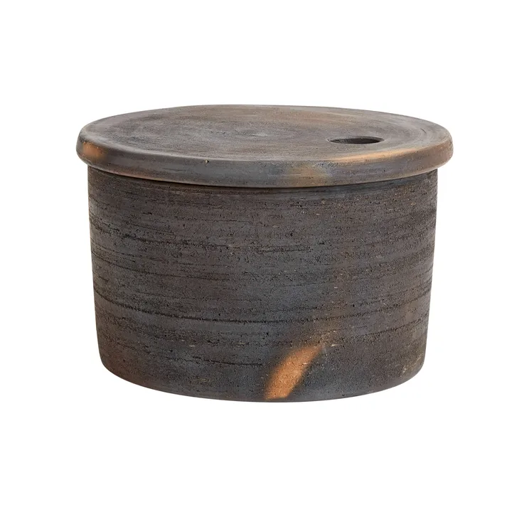Hazel serveerschaal Ø17 cm - Bruin-zwart - MUUBS