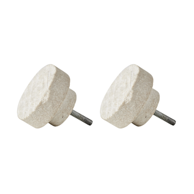 MUUBS Kama knop 2-pack Zand | Scandinavisch Interieur | Haken & hangers | Beige