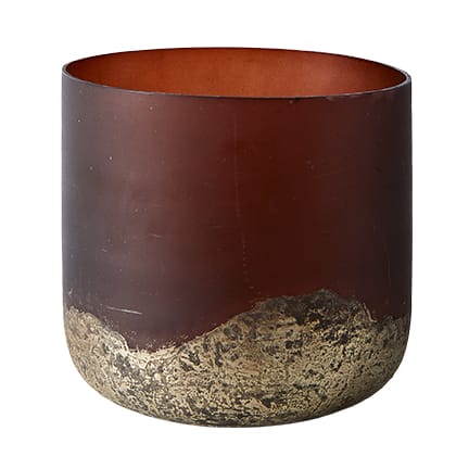 Lana vaas Ø14x14 cm, Brown-gold MUUBS
