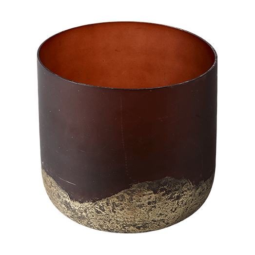 Lana vaas Ø14x14 cm, Brown-gold MUUBS