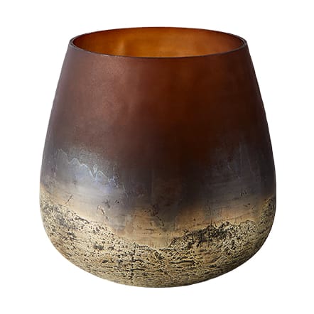 Lana vaas Ø15x15 cm - Brown-gold - MUUBS