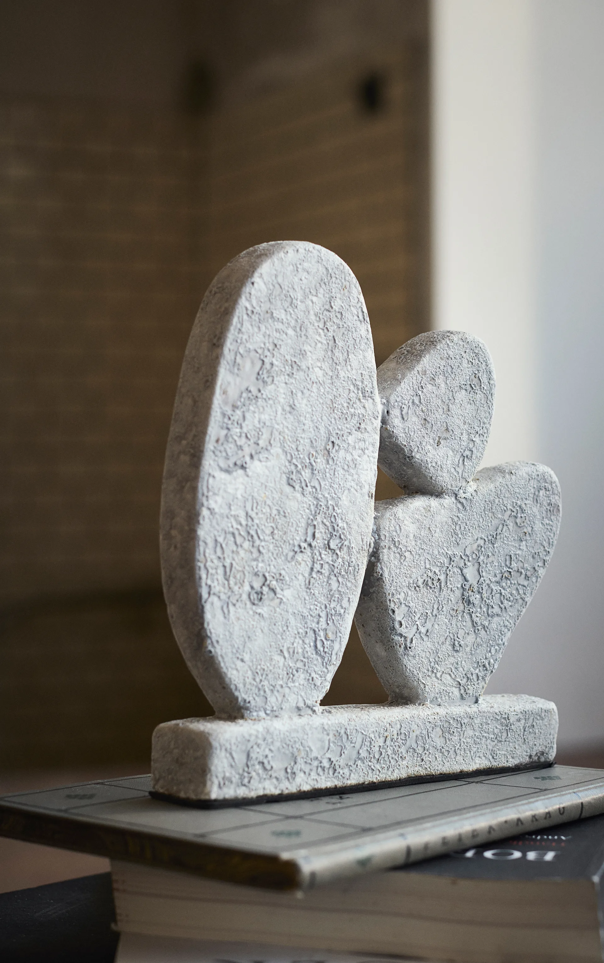 Luna sculptuur, Grijs, 12x3x21,5 cm MUUBS