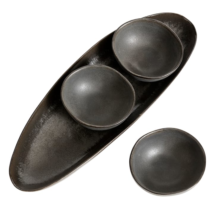 Mame serveerschotel 36,5 cm, Koffie MUUBS