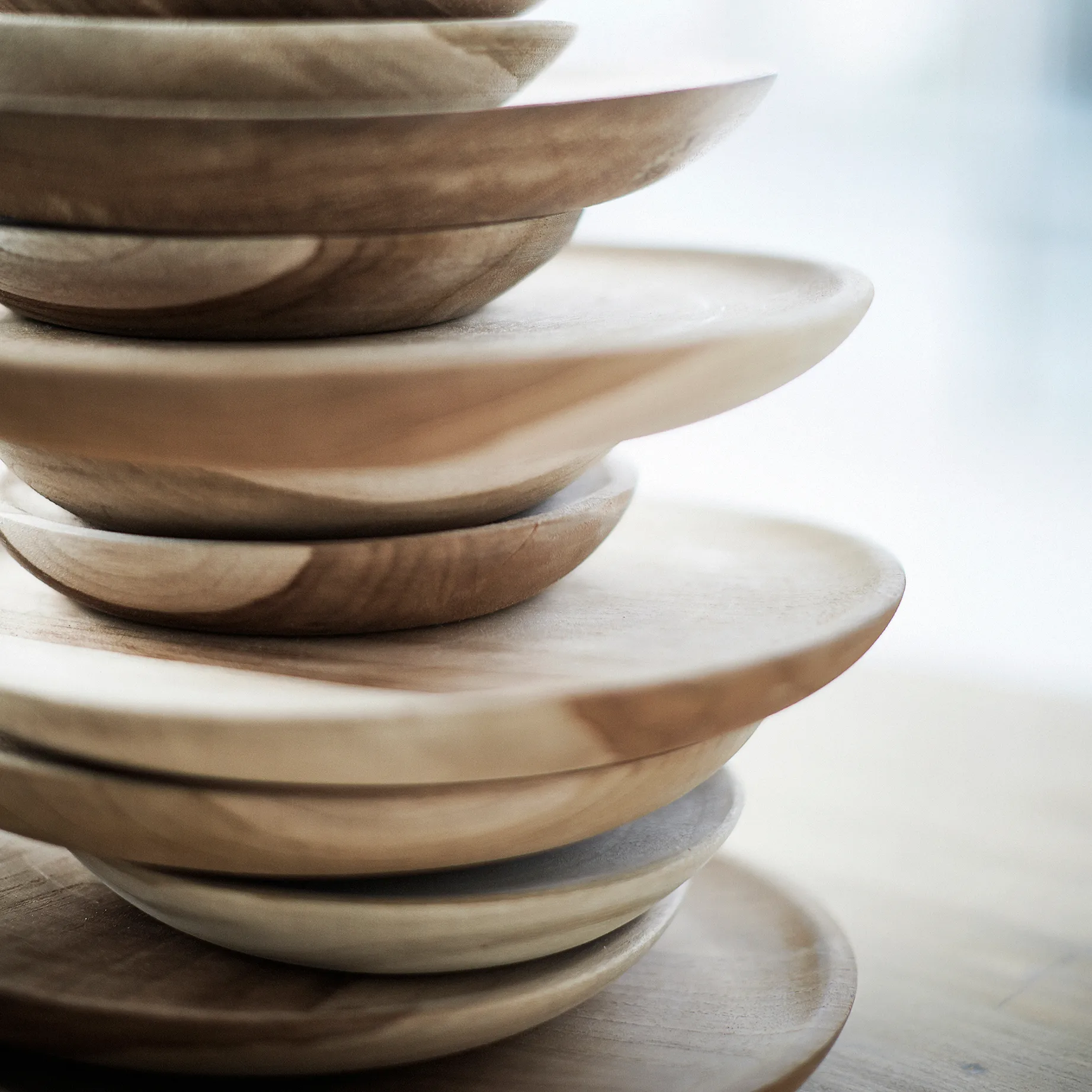 Muubs teak bord 18 cm, Natuur MUUBS