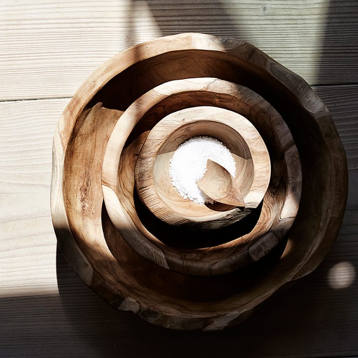 Muubs teak saladeschaal 20 cm, Natuur MUUBS