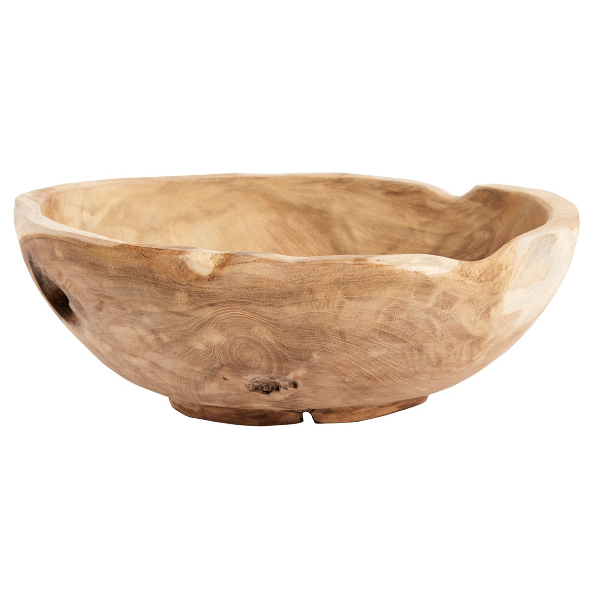 Muubs teak saladeschaal 30 cm Natuur | Scandinavisch Interieur | Saladeschalen | Beige