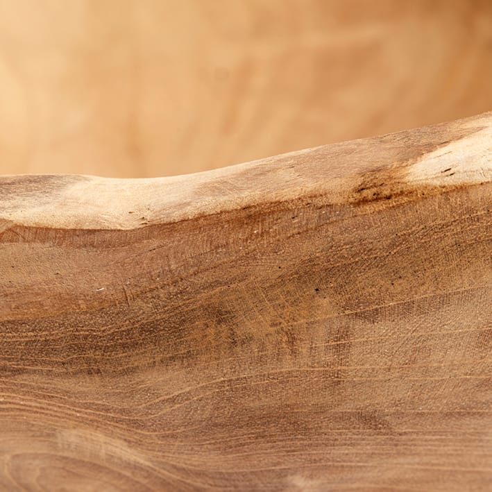 Muubs teak saladeschaal 30 cm, Natuur MUUBS