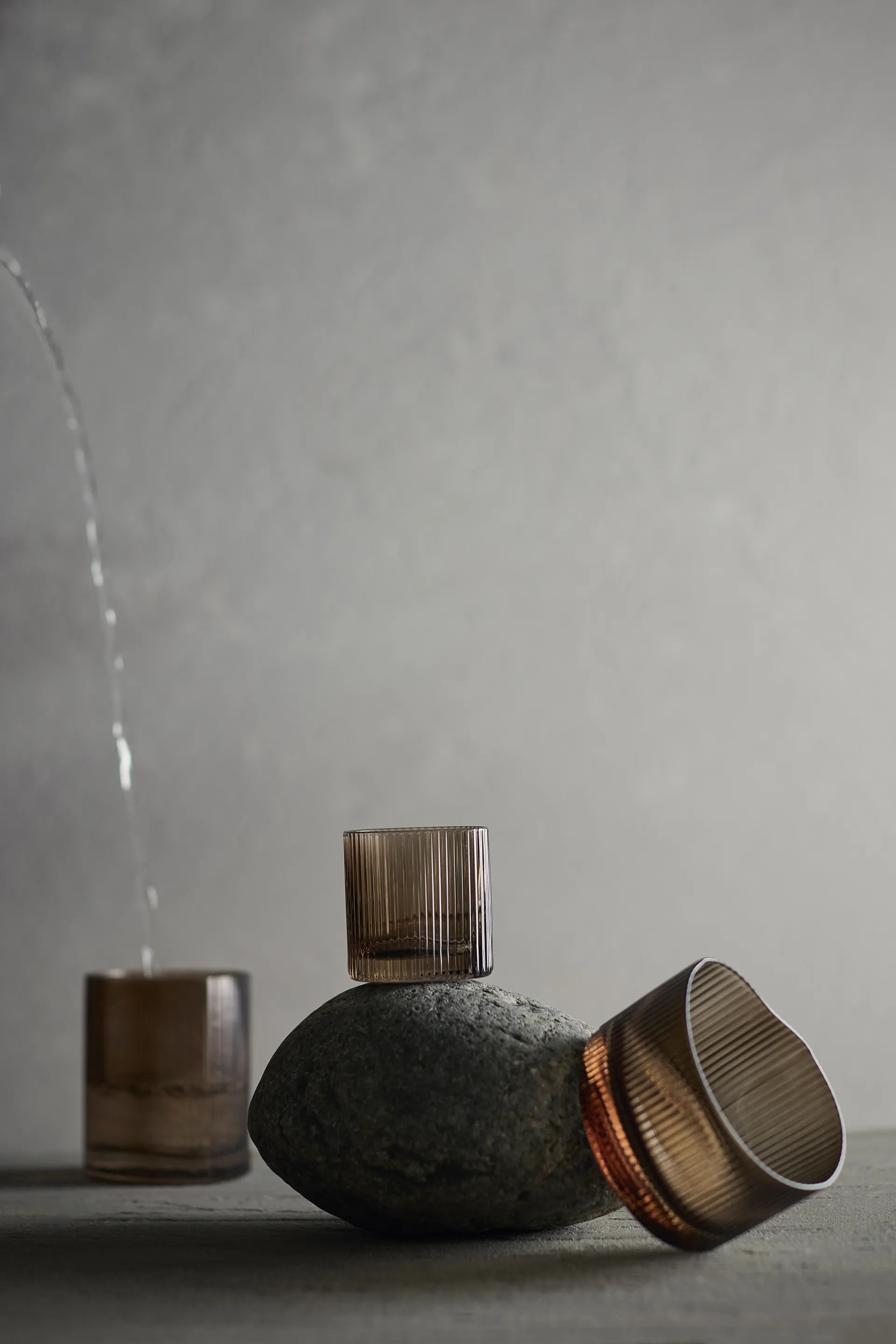Ripe drinkglas laag 20 cl, Smoked brown MUUBS
