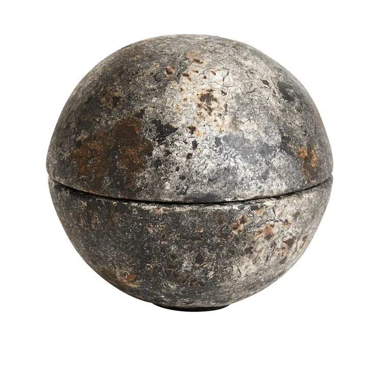 Stain bonbonnière doos Ø15 cm - Roest-grijs - MUUBS