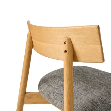 Tetra lounge chair - Betonkleurige stof-natuurgeolied eiken - MUUBS