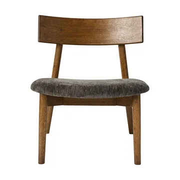 Tetra lounge chair - Granietkleurige stof-donkergeolied eiken - MUUBS