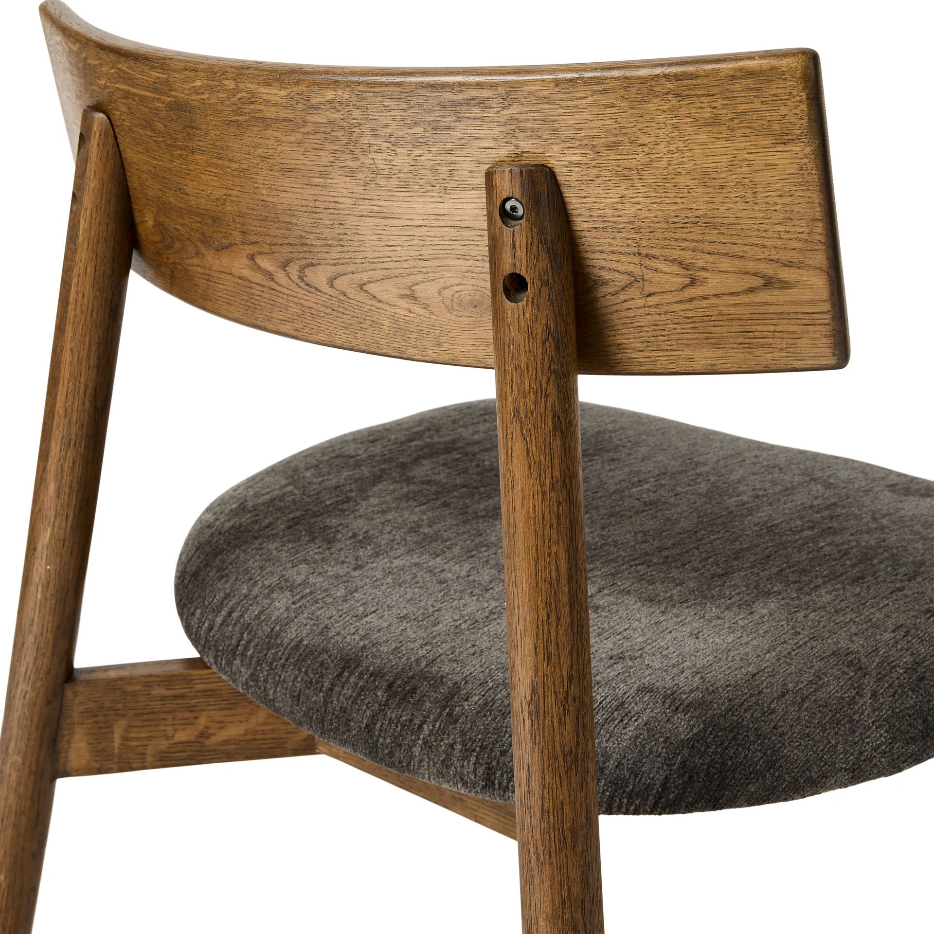 Tetra lounge chair, Granietkleurige stof-donkergeolied eiken MUUBS