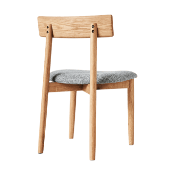 Tetra stoel met beklede zitting - Betonkleurige stof-natuurlijk geolied eiken - MUUBS