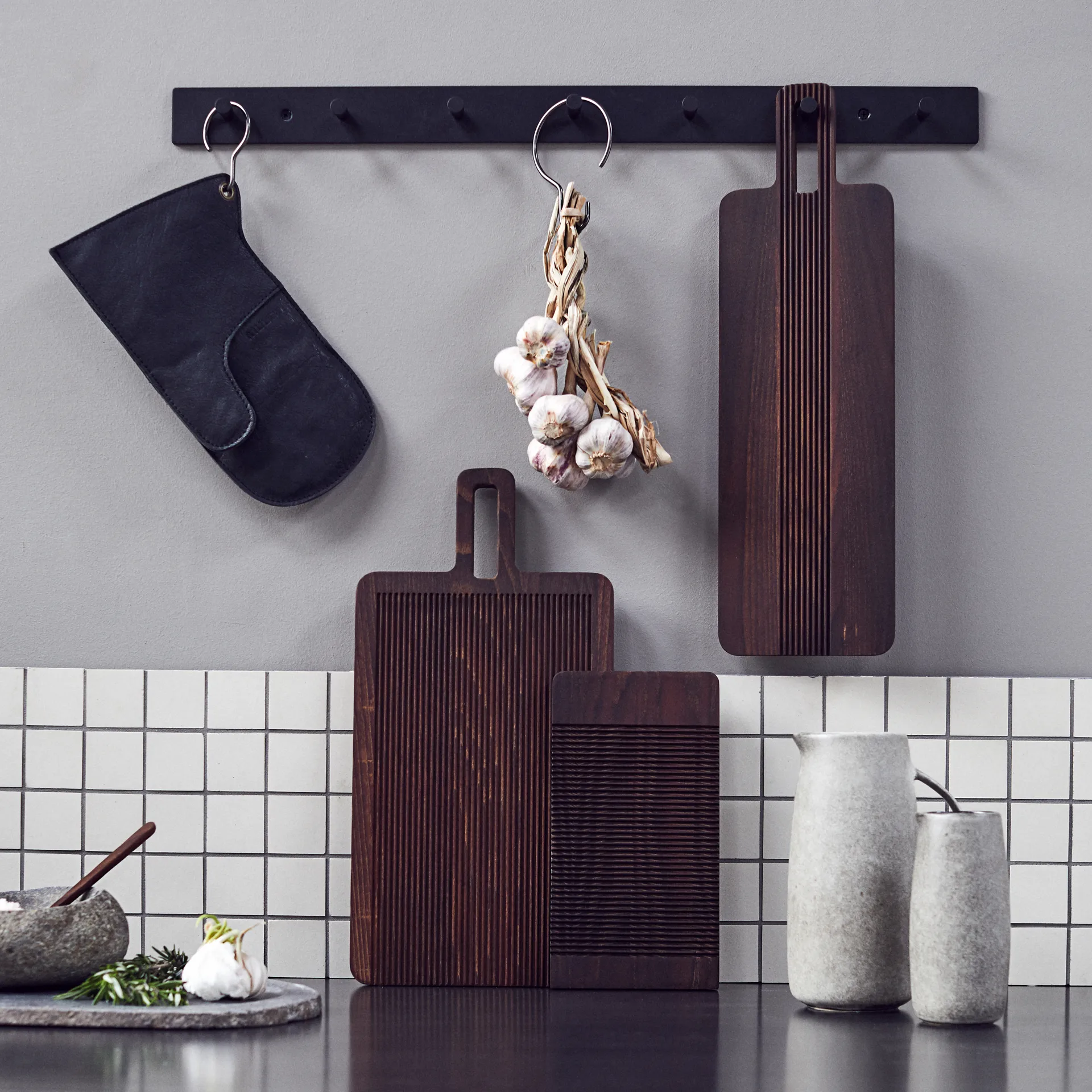 Yami snijplank voor brood 22x44 cm, Bruin MUUBS