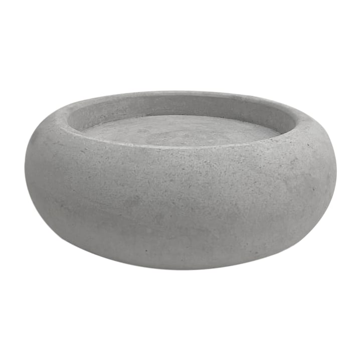Bagel vaas/waxinelichtjeshouder 22 cm, Grijs Muurla
