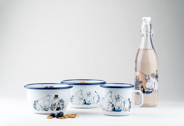 Blueberries emaille mok 37 cl - Wit - Muurla