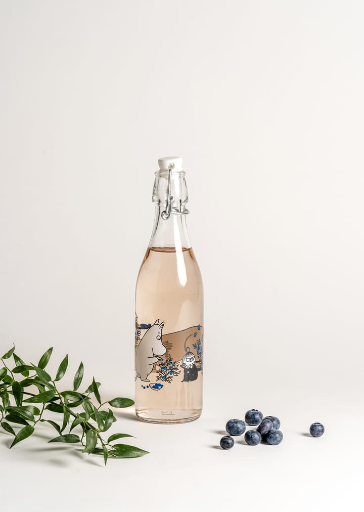 Blueberries glazen fles 0,5 L - Transparant - Muurla