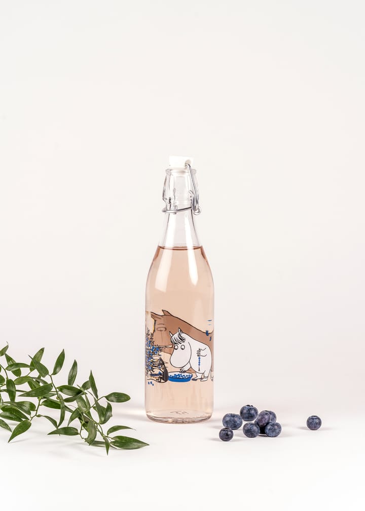 Blueberries glazen fles 0,5 L, Transparant Muurla