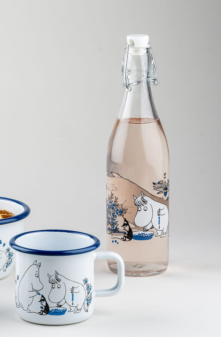 Blueberries glazen fles 0,5 L, Transparant Muurla