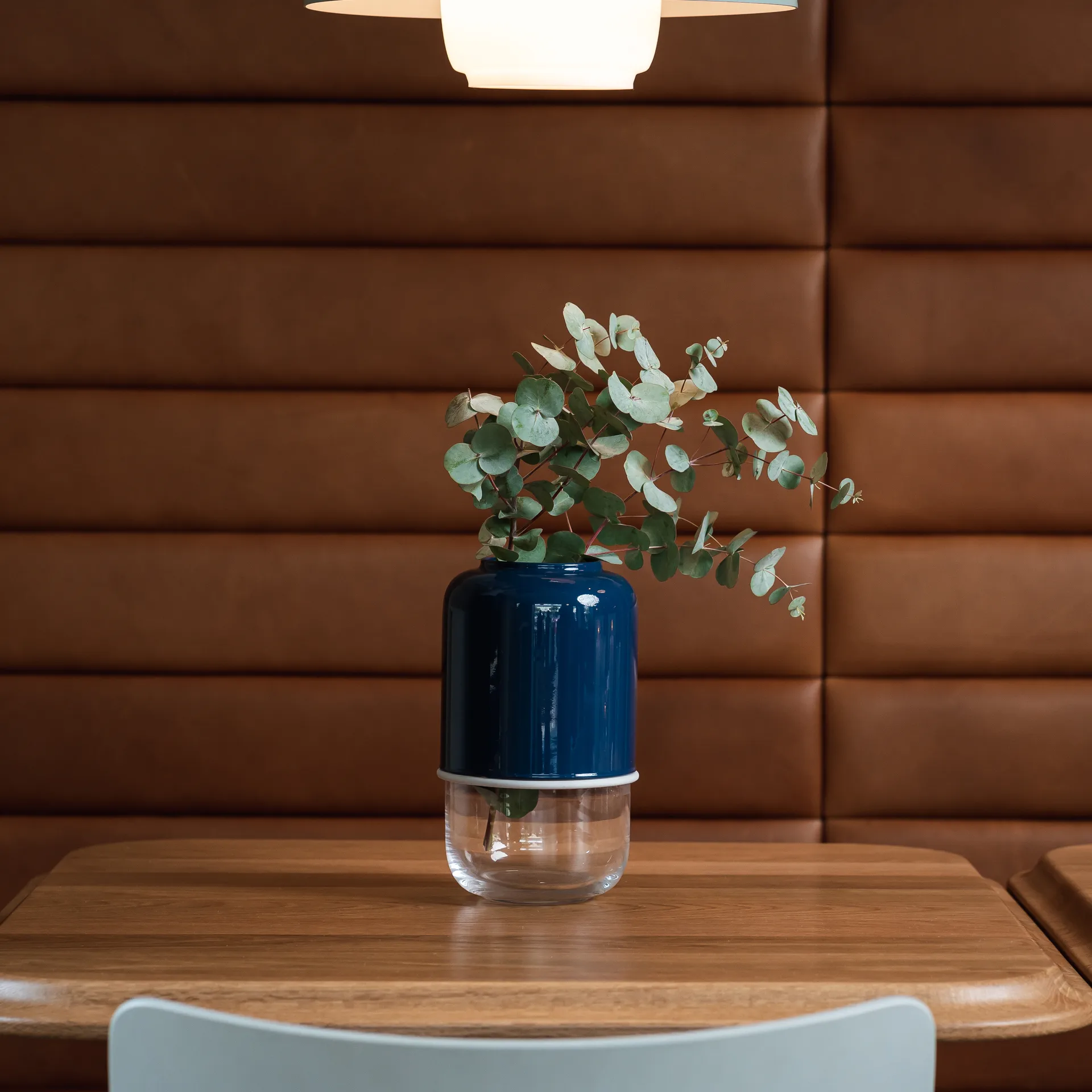 Capsule verstelbare vaas 18-28 cm, Marineblauw-helder Muurla