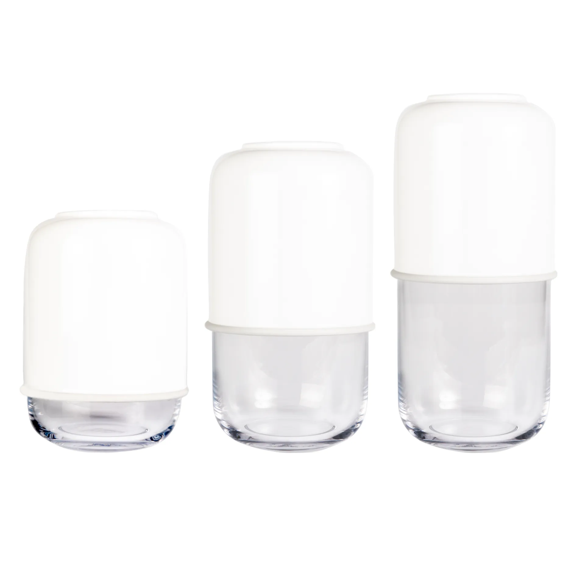 Capsule verstelbare vaas 18-28 cm, Wit-helder Muurla