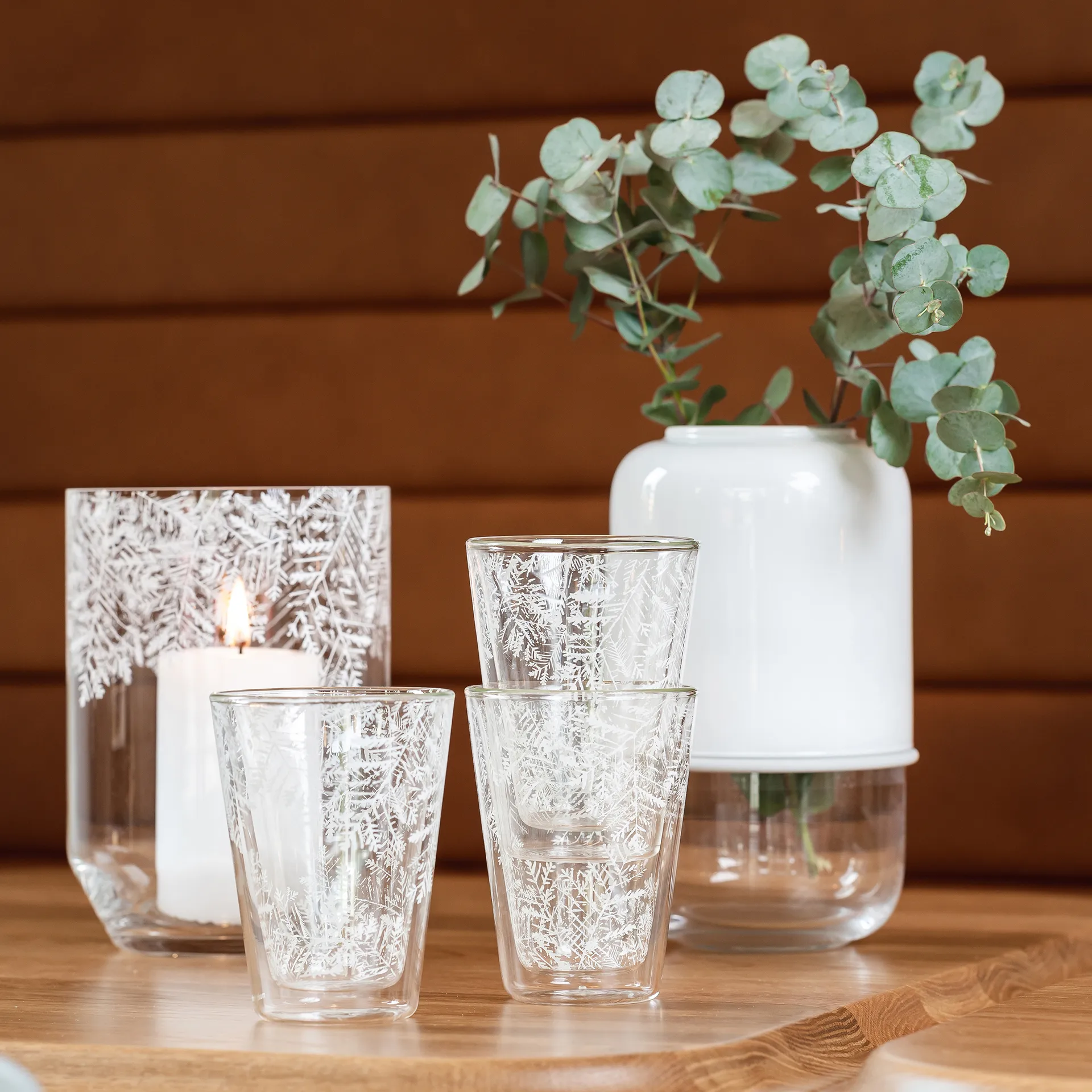Capsule verstelbare vaas 18-28 cm, Wit-helder Muurla