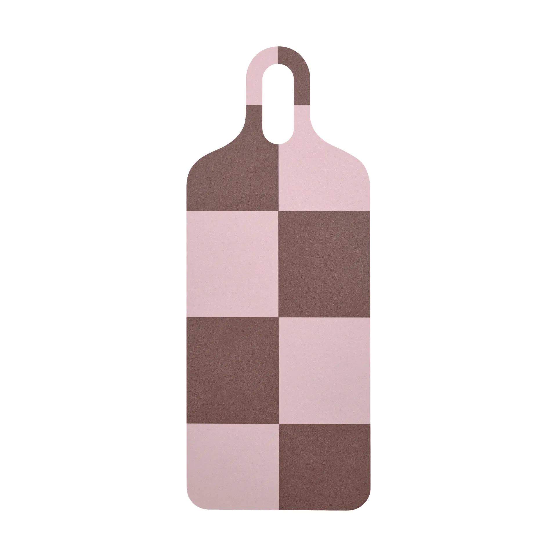 Checks & Stripes dienblad 13x33 cm, Brown-pink-green Muurla