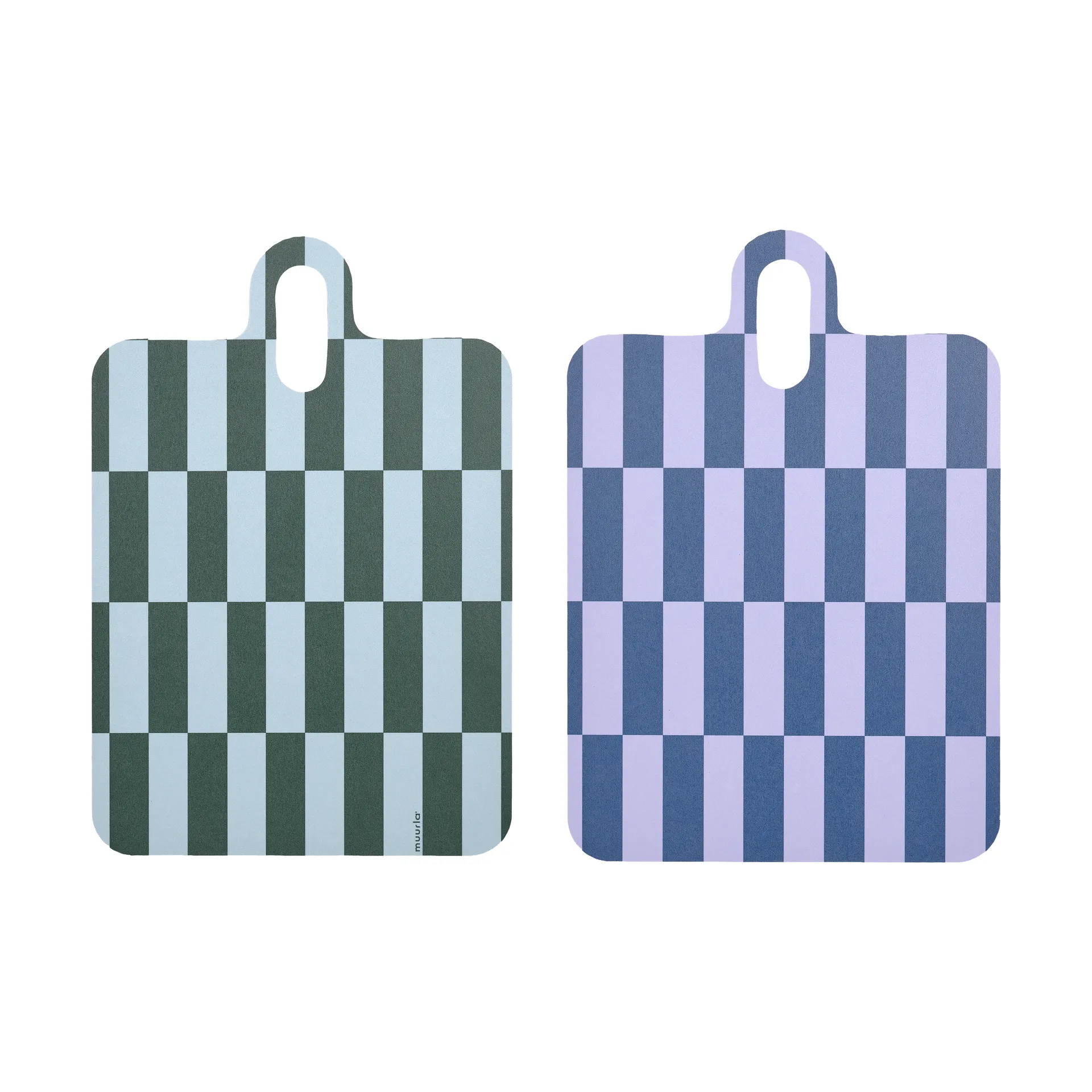 Checks & Stripes dienblad 21x31 cm, Lilac-blue-green Muurla