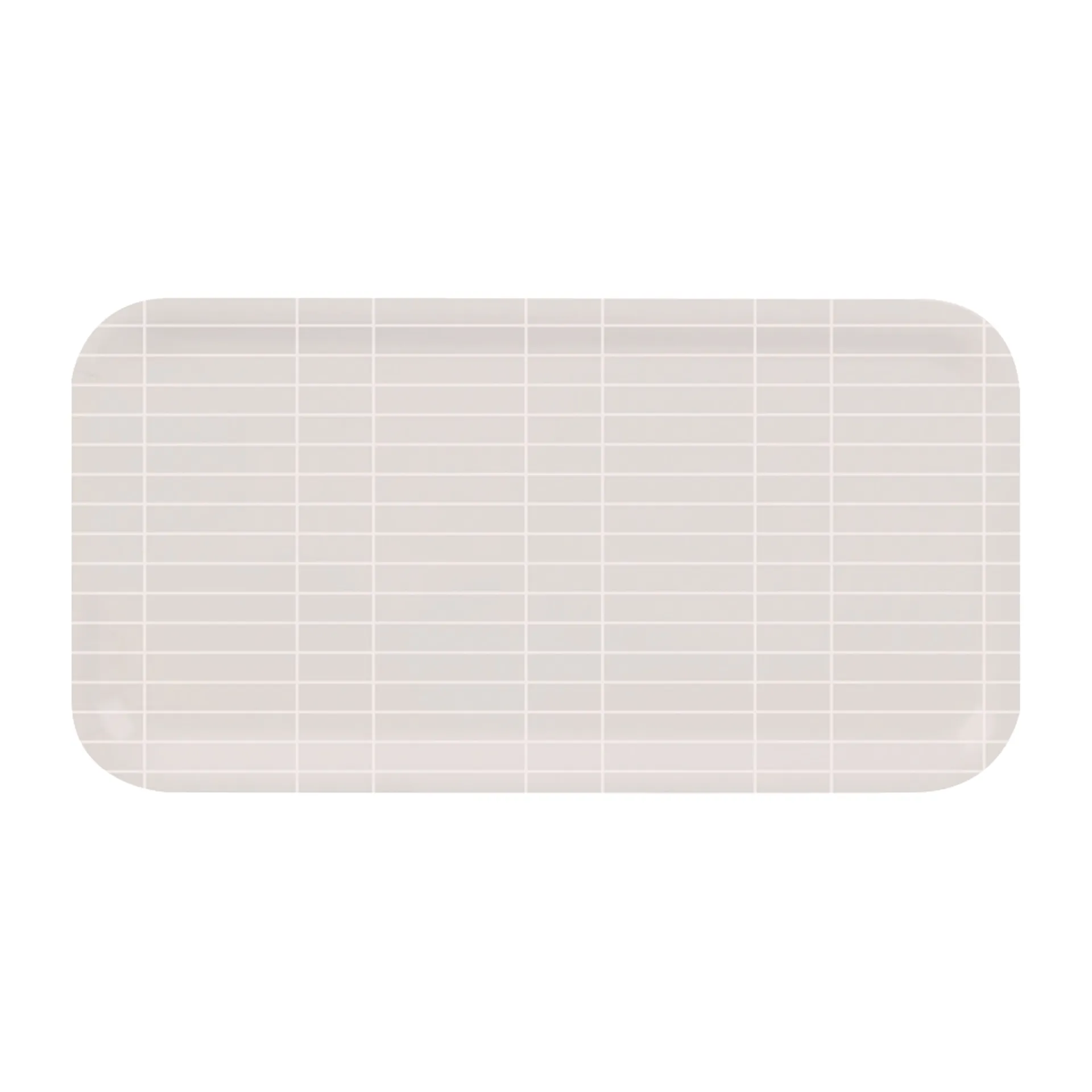 Checks & Stripes dienblad 22x43 cm, Beige-wit Muurla