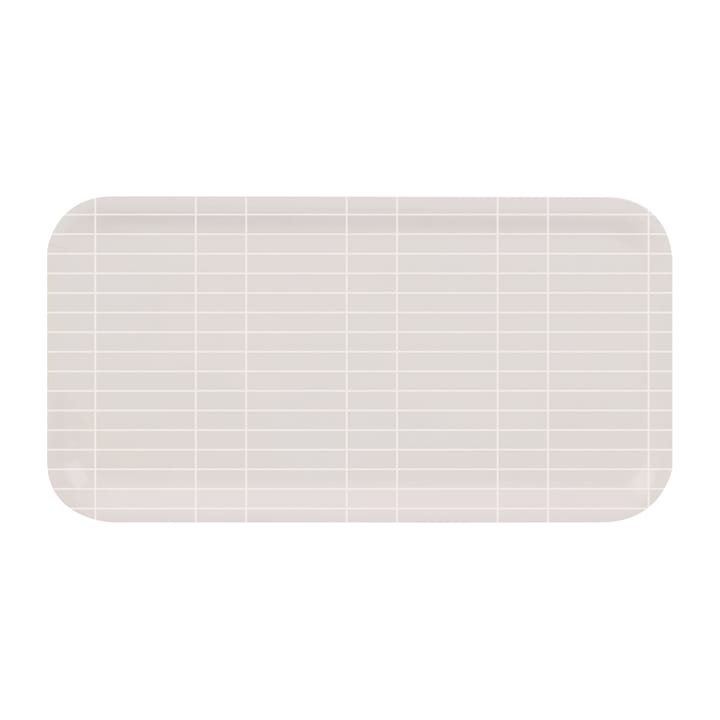 Checks & Stripes dienblad 22x43 cm - Beige-wit - Muurla