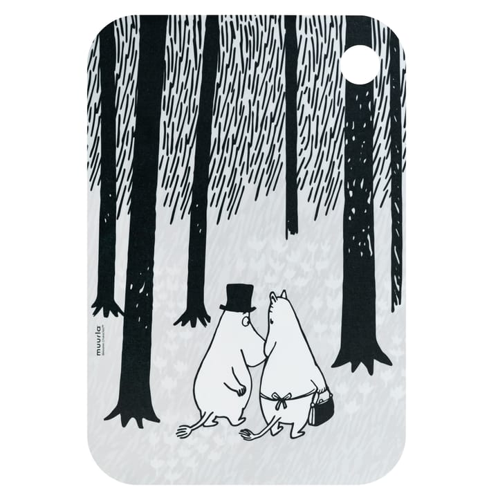 Chop & Serve In the Woods dienblad 21x31 cm - Wit-zwart - Muurla