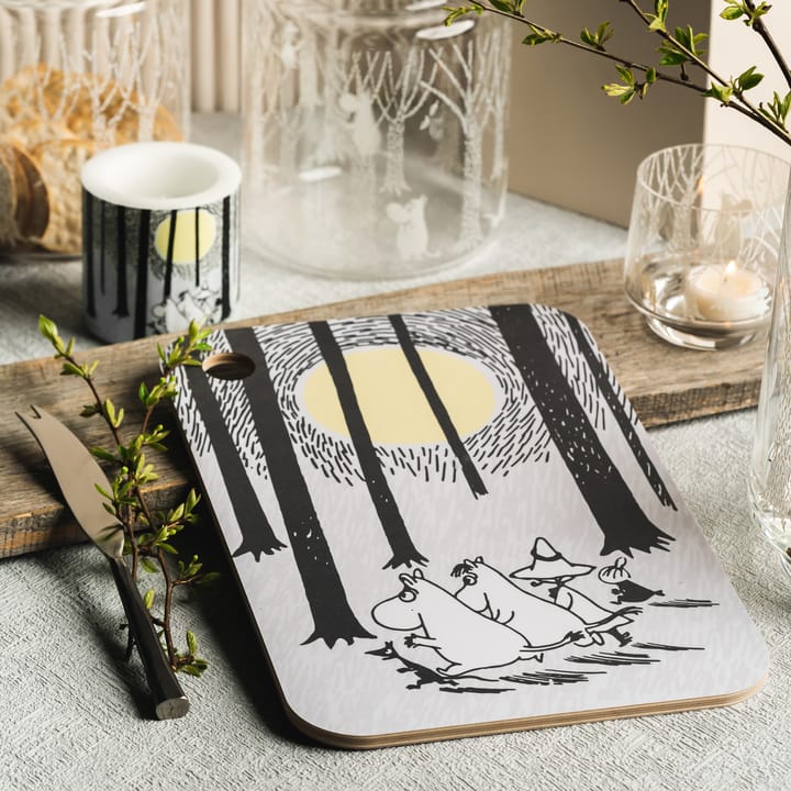 Chop & Serve In the Woods dienblad 21x31 cm - Wit-zwart - Muurla