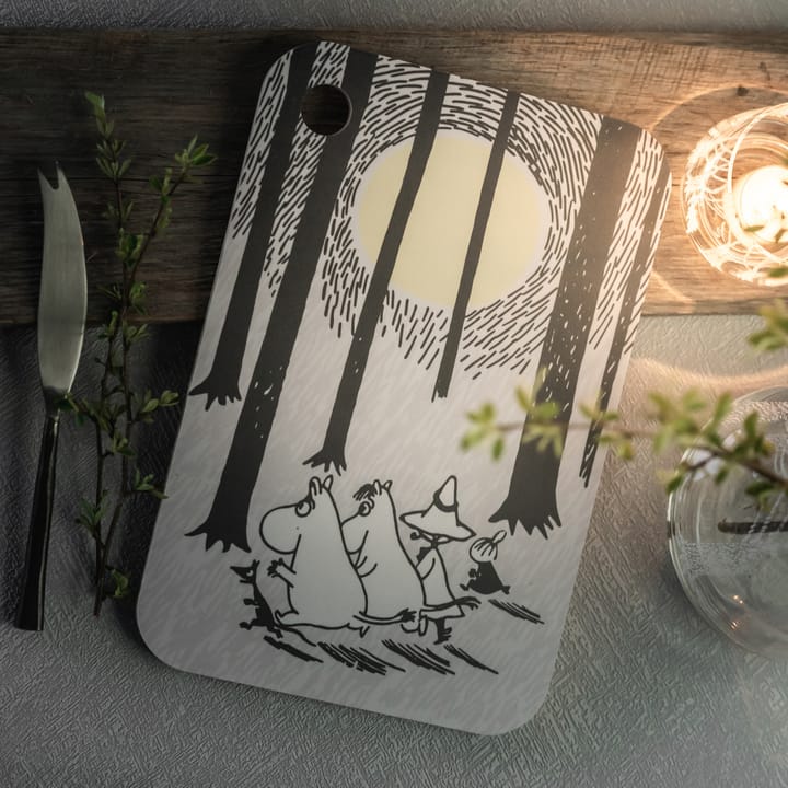 Chop & Serve In the Woods dienblad 21x31 cm - Wit-zwart - Muurla