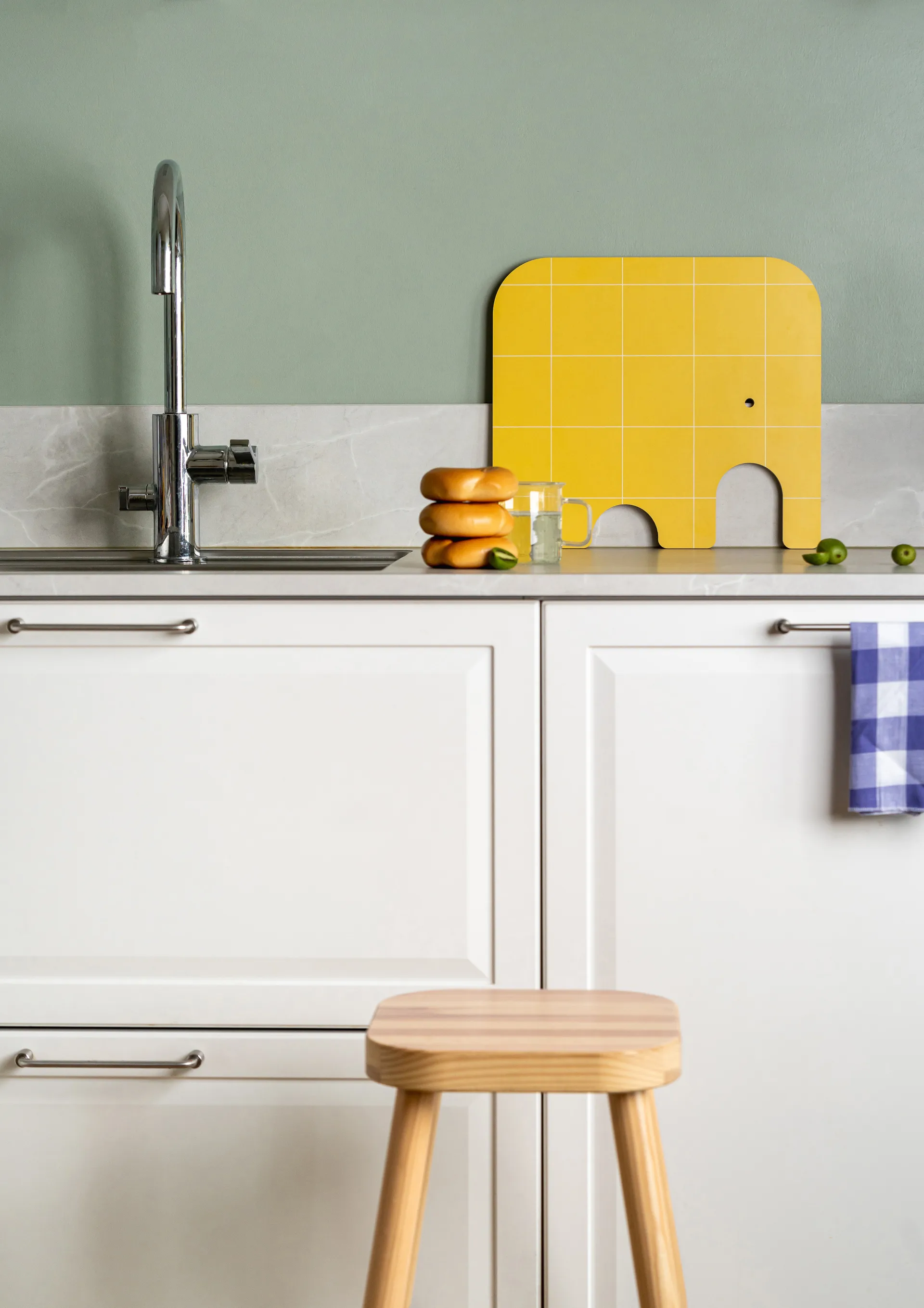  Elephant Chop & Serve snijplank L, Yellow Muurla