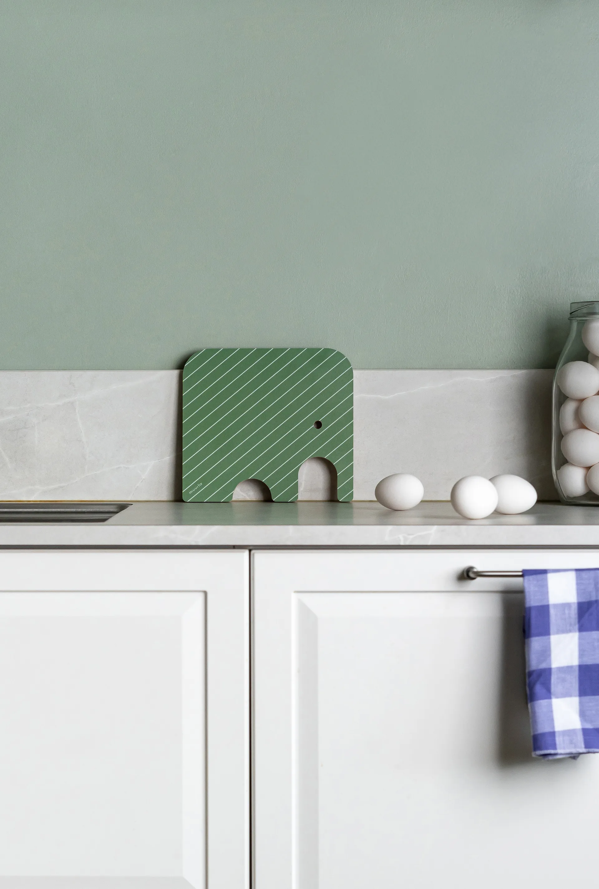  Elephant Chop & Serve snijplank S, Green Muurla