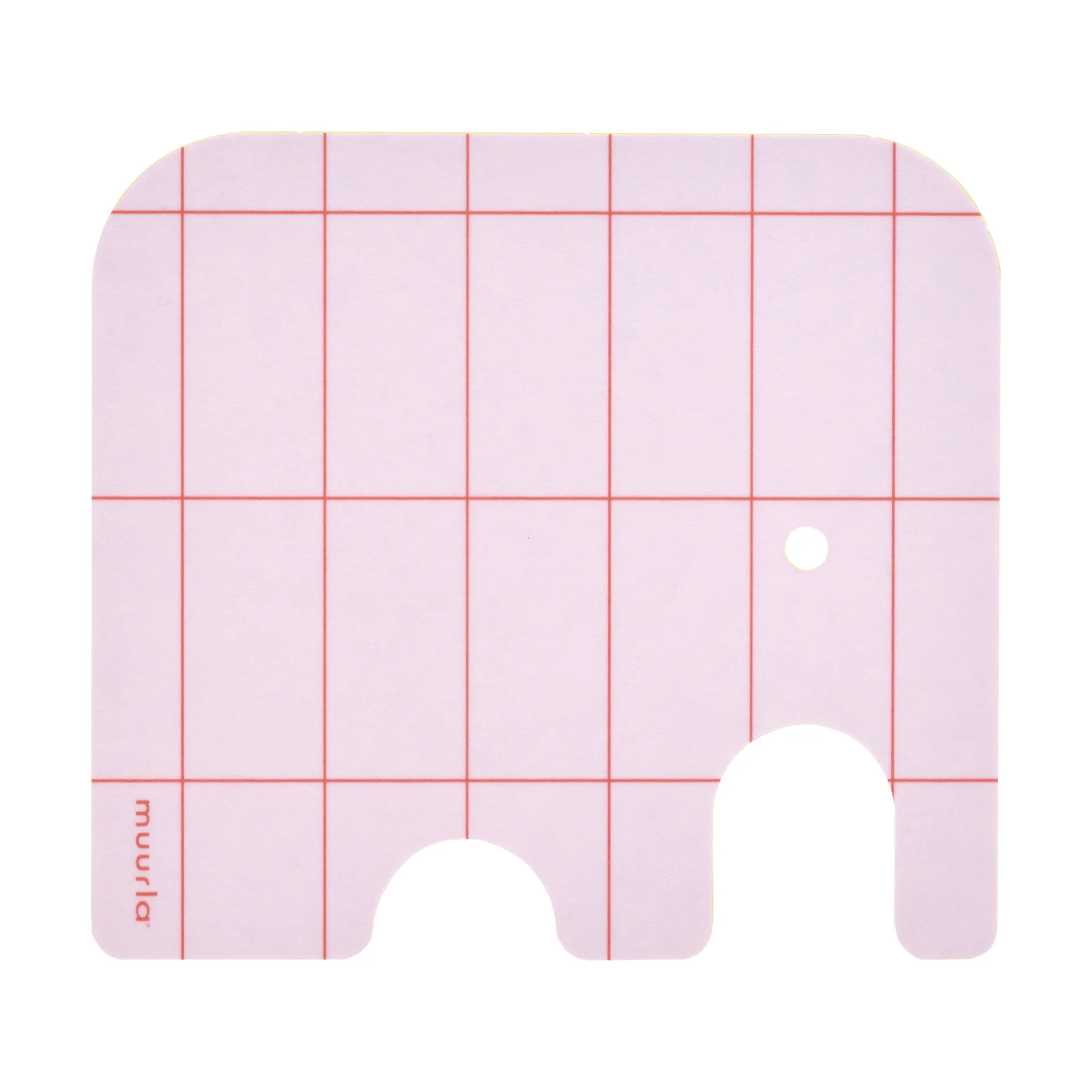Elephant glasonderzetter 11x10 cm, Pink Muurla