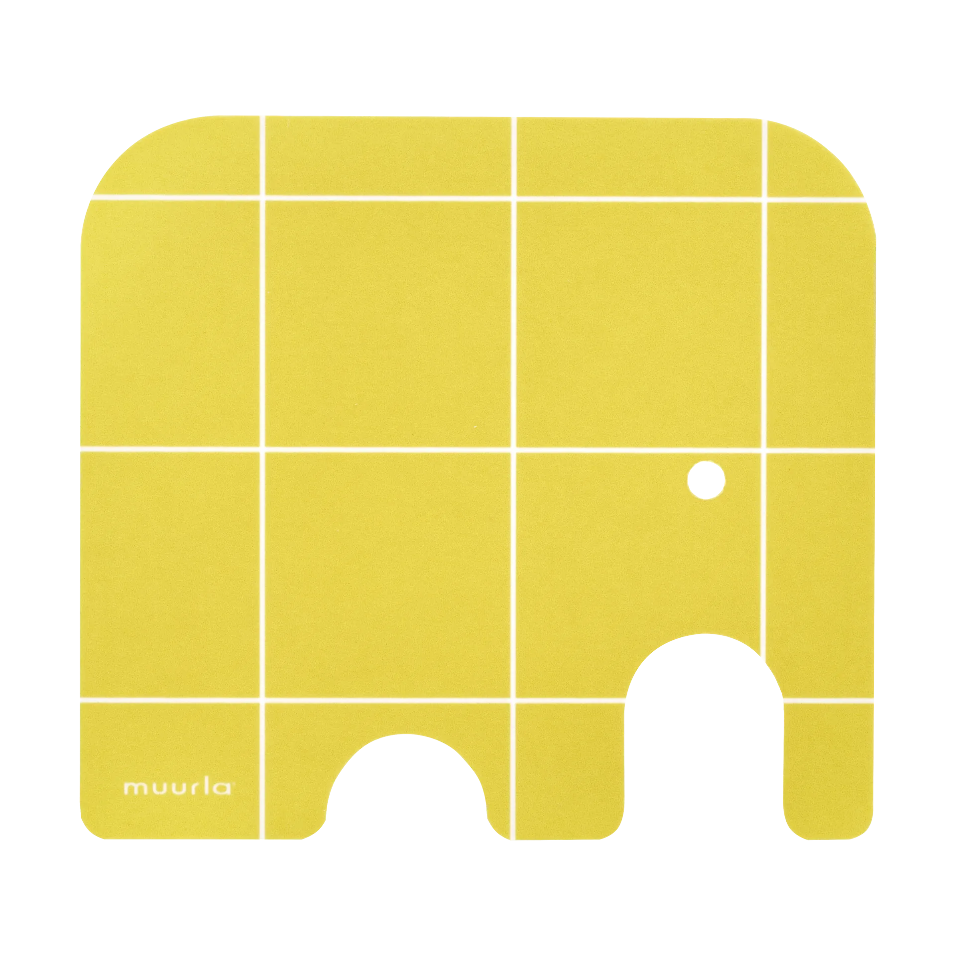 Elephant glasonderzetter 11x10 cm, Yellow Muurla
