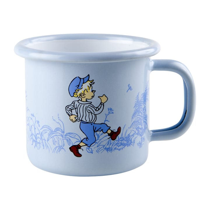 Emil blue emaillen mok 1,5 dl - Light blue - Muurla