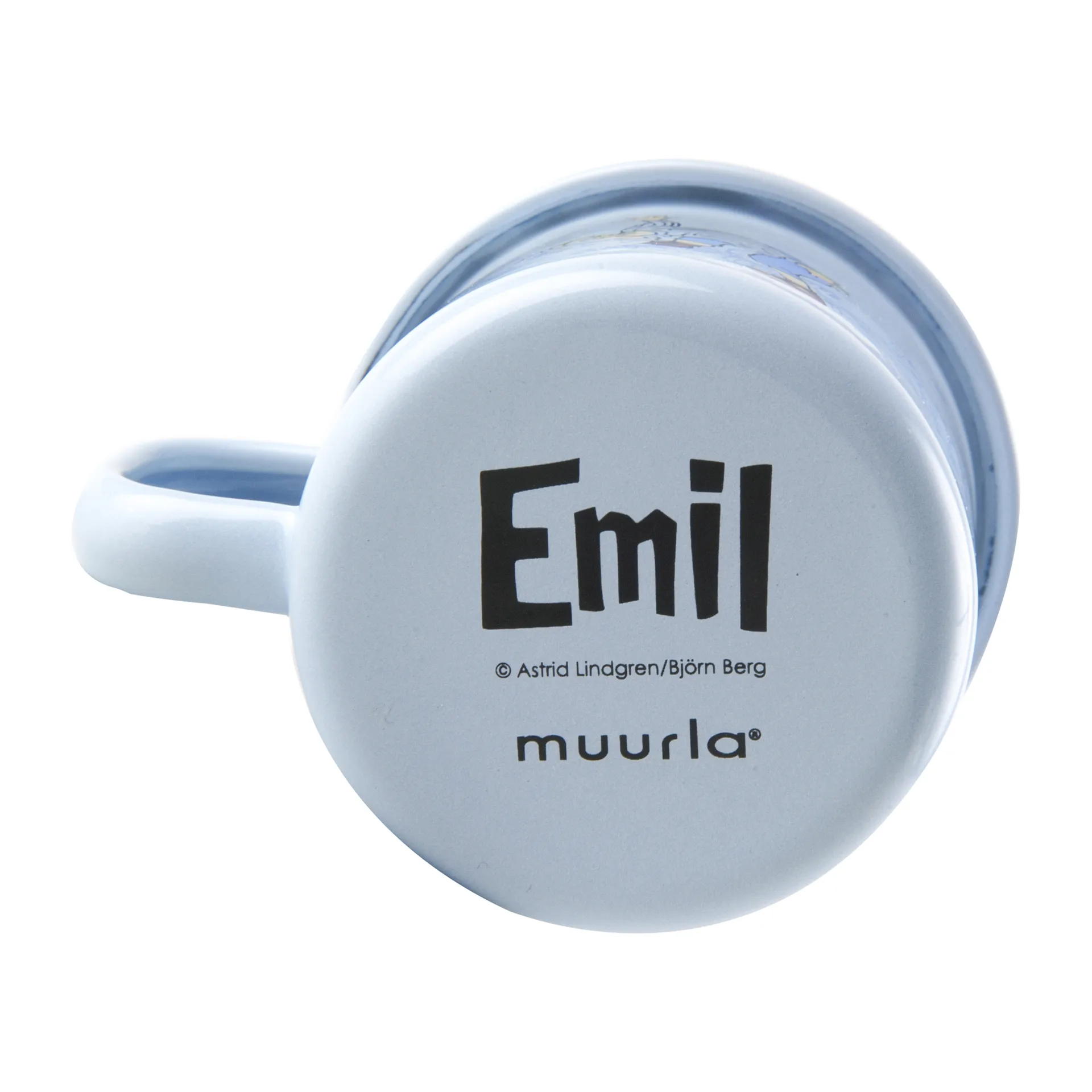 Emil blue emaillen mok 1,5 dl, Light blue Muurla