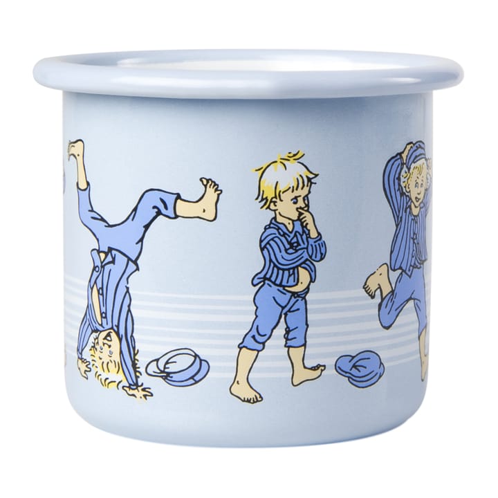 Emil blue emaillen mok 2,5 dl, Light blue Muurla