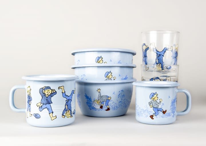 Emil blue emaillen mok 2,5 dl, Light blue Muurla