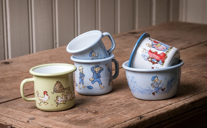 Emil blue emaillen mok 2,5 dl, Light blue Muurla