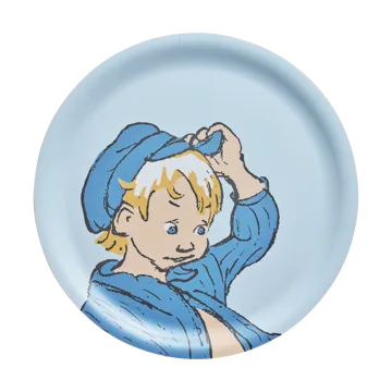 Emil dienblad Ø25 cm - Blauw - Muurla